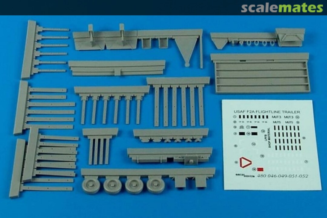 Boxart USAF F-2A flightline trailer (steel platform with racks) 480 049 Aerobonus Boxart USAF F-2A flightline trailer (steel platform with racks) 480 049 Aerobonus