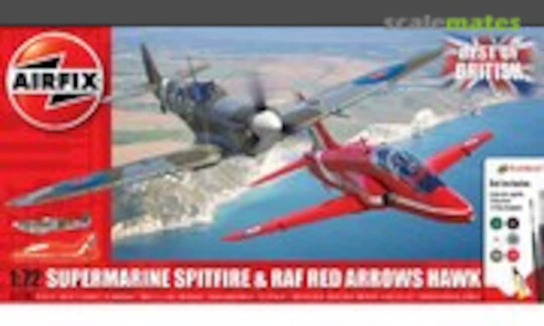 1:72 Supermarine Spitfire &amp; RAF Red Arrows Hawk (Airfix A50187)