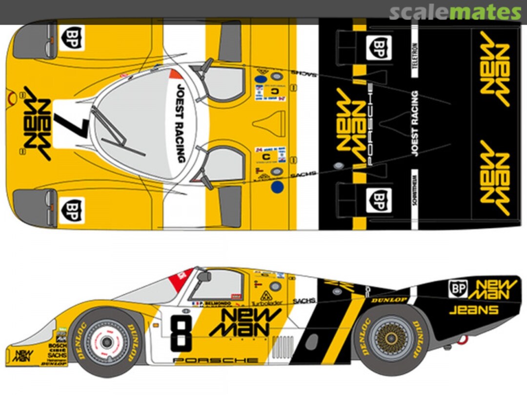 Boxart Porsche 956B Joest Racing Team sponsored by NewMan, BP #7, 8 SHK-D501 Shunko Models