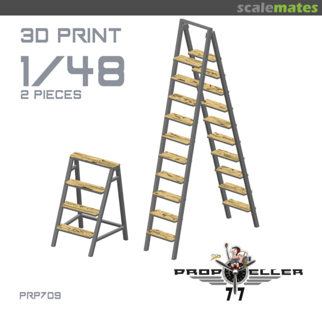 Boxart Luftwaffe Workshop wooden Ladders (2x) PRP709 77 Propeller Boxart Luftwaffe Workshop wooden Ladders (2x) PRP709 77 Propeller