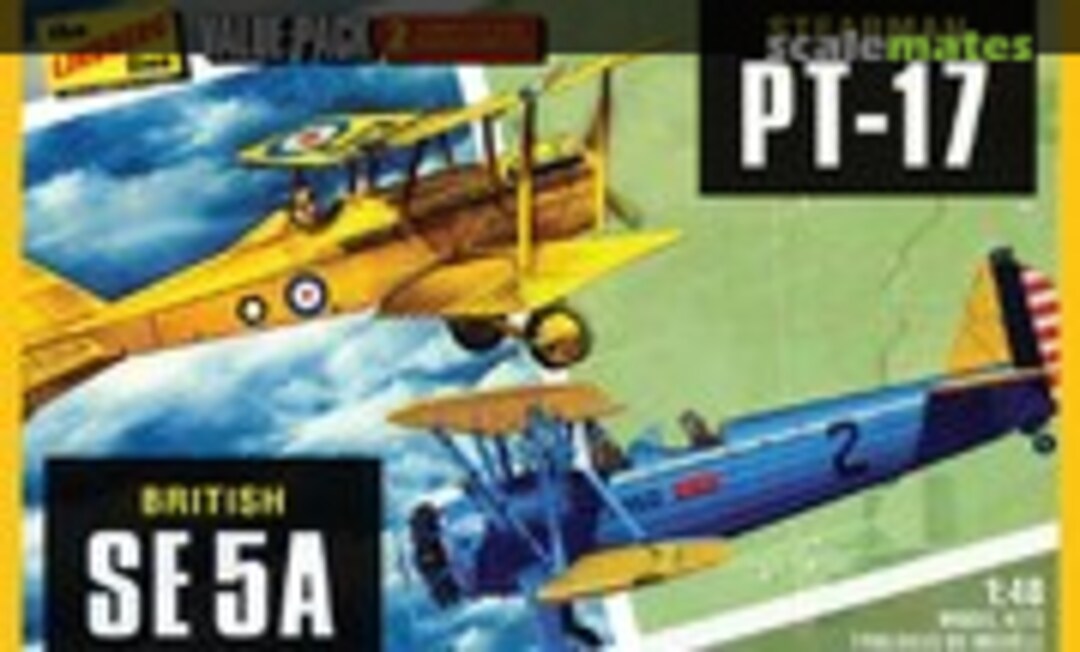 1:48 Stearman PT-17 & British SE 5A Value Pack (Lindberg HL510/12) HL510/12