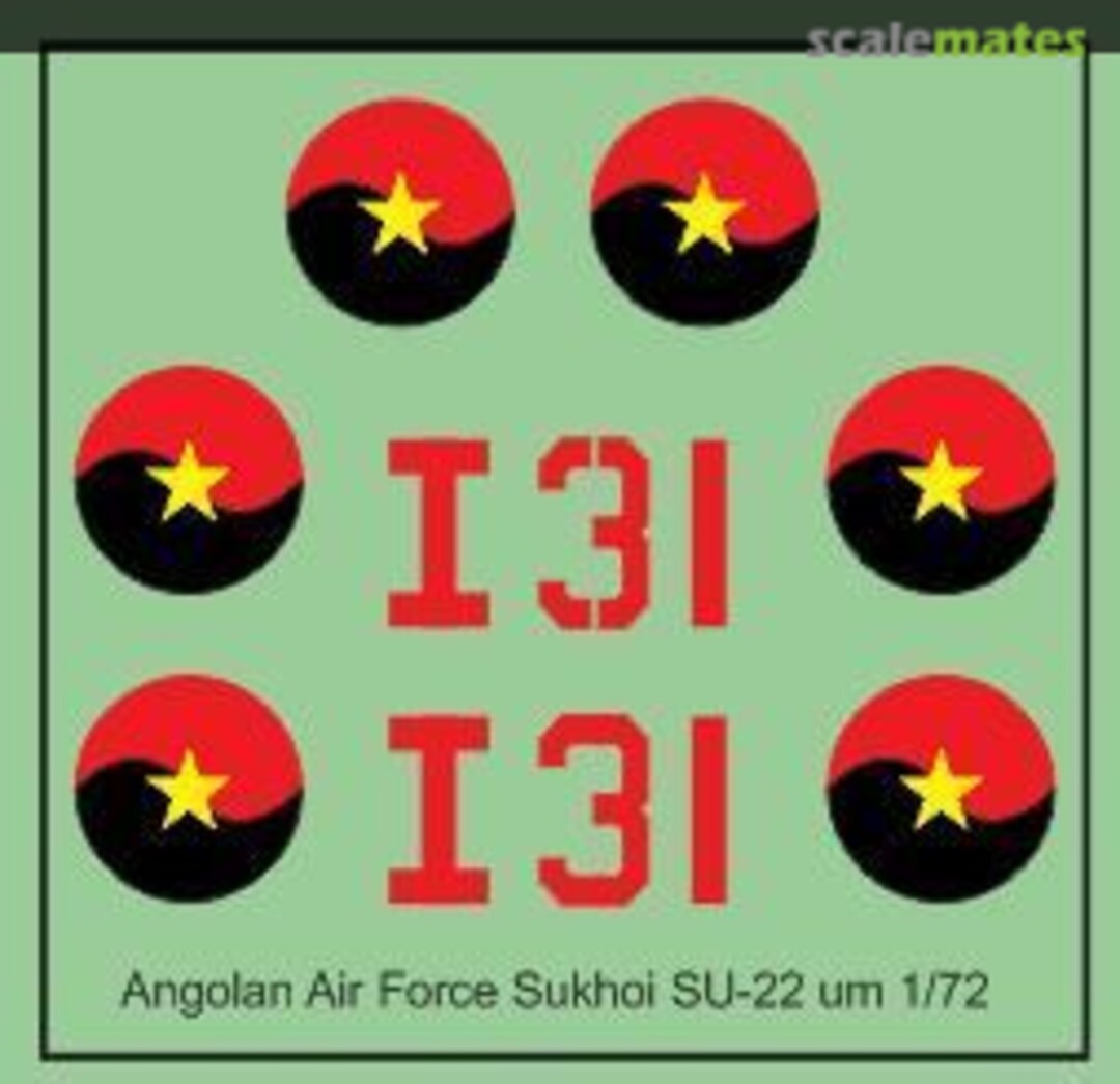 Boxart Angolan Air Force Sukhoi Su-22 UM MAV-AA7211 MAV Decals Boxart Angolan Air Force Sukhoi Su-22 UM MAV-AA7211 MAV Decals