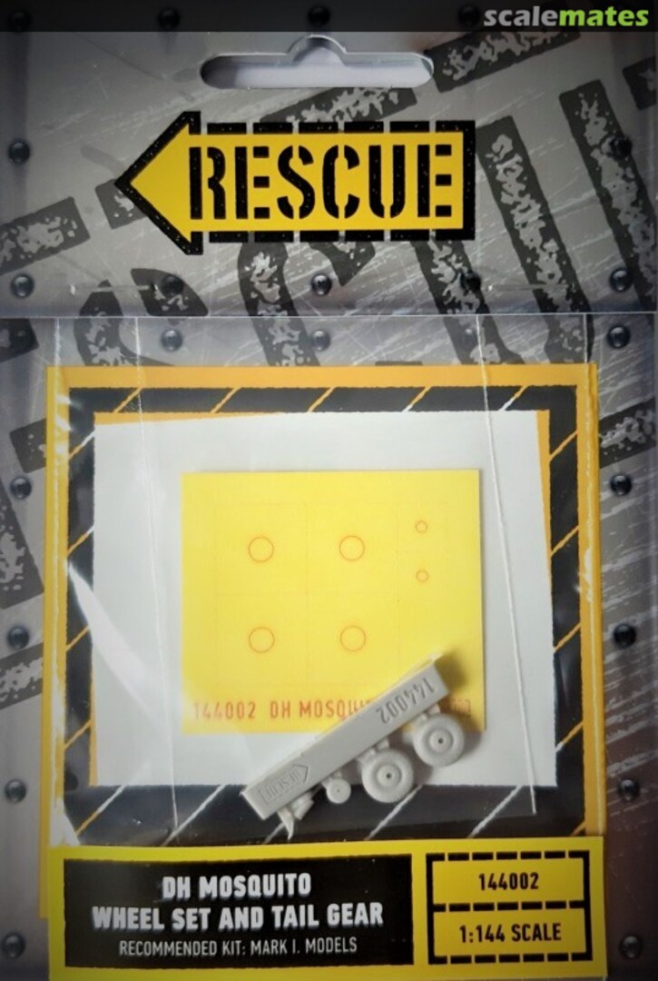 Boxart DH Mosquito wheel set and tail gear 144002 Rescue Models