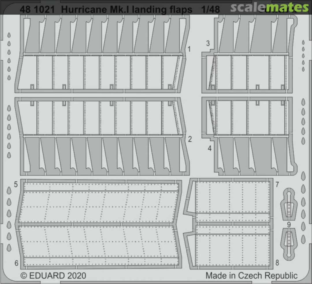 Boxart Hurricane Mk.I landing flaps AIRFIX 481021 Eduard Boxart Hurricane Mk.I landing flaps AIRFIX 481021 Eduard