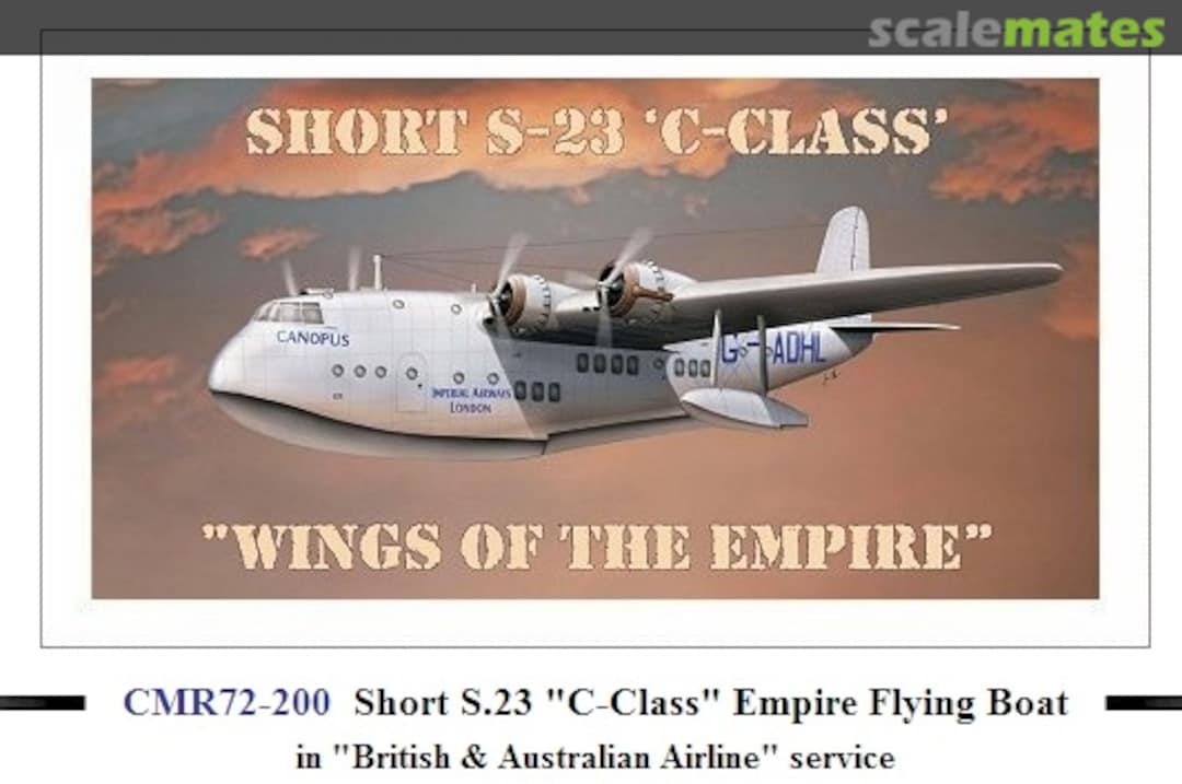 Boxart Short S.23 "C-Class" Empire Flying Boat CMR72-200 CMR Boxart Short S.23 "C-Class" Empire Flying Boat CMR72-200 CMR