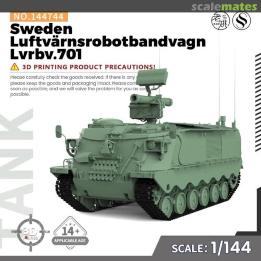 Boxart Sweden Luftvärnsrobotbandvagn Lvrbv.701 144744 SSMODEL Boxart Sweden Luftvärnsrobotbandvagn Lvrbv.701 144744 SSMODEL