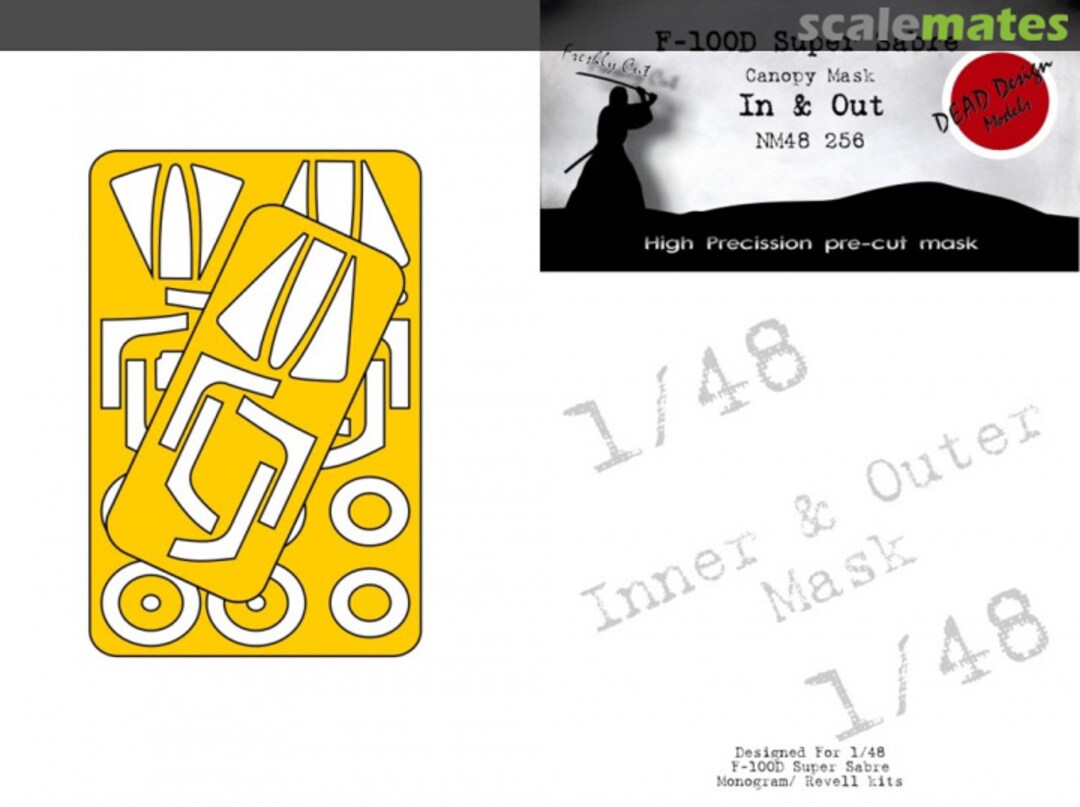 Boxart F-100D Super Sabre Canopy Mask In & Out NM48256 DEAD Design Models Boxart F-100D Super Sabre Canopy Mask In & Out NM48256 DEAD Design Models