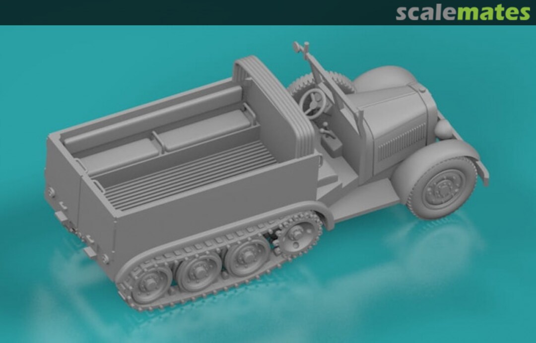 Boxart Half-Track Supply Truck - wz.39 PZInz 222 - with folded roof 87011113 EMP3d Boxart Half-Track Supply Truck - wz.39 PZInz 222 - with folded roof 87011113 EMP3d