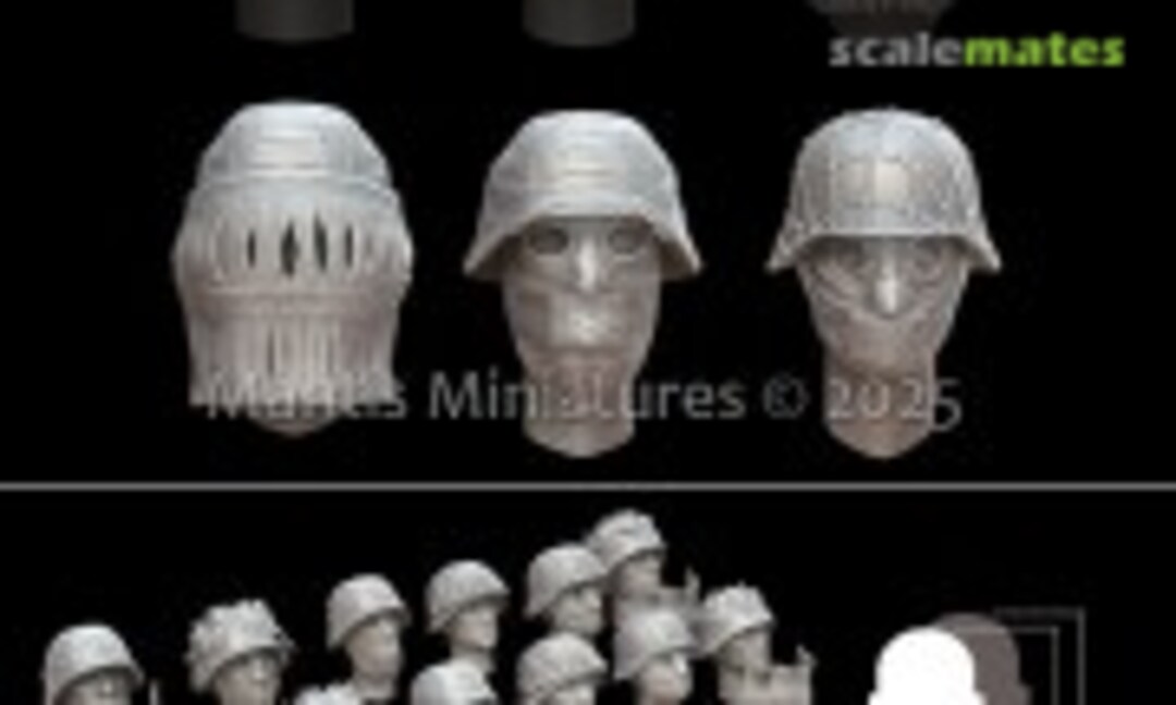 1:35 WWII German Head Set Masks (Mantis Miniatures MAC60) MAC60