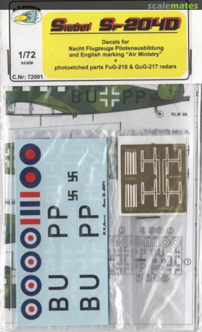 Boxart Siebel Si-204D 72001 R.V.Aircraft Boxart Siebel Si-204D 72001 R.V.Aircraft