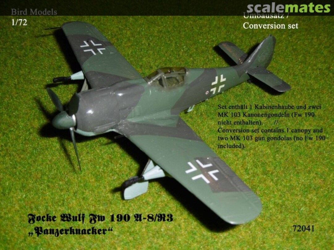 Boxart Focke Wulf Fw 190 A-8/R3 "Panzerknacker" 72041 Bird Models Boxart Focke Wulf Fw 190 A-8/R3 "Panzerknacker" 72041 Bird Models