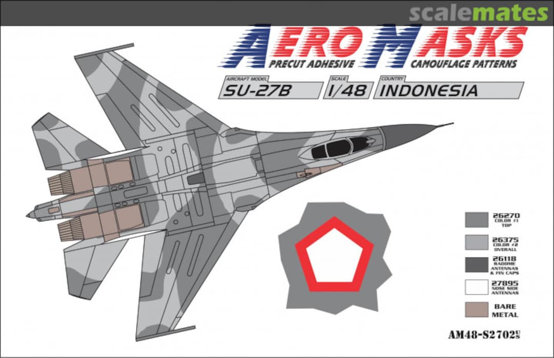 Boxart Su-27B Indonesia AM48-S2702 AeroMasks Boxart Su-27B Indonesia AM48-S2702 AeroMasks
