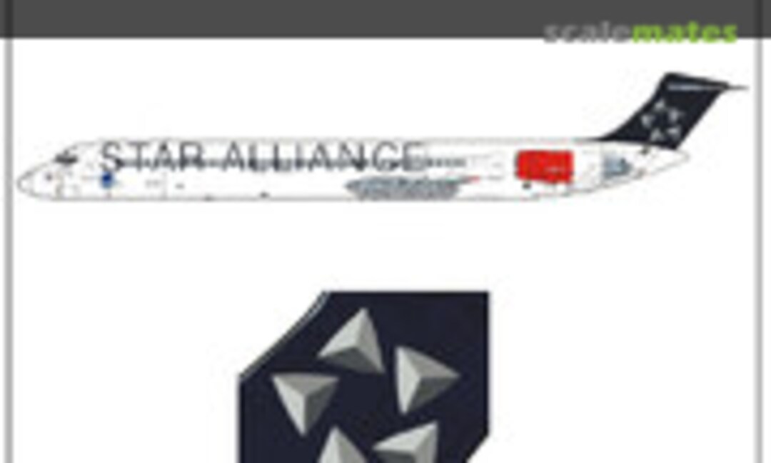 1:144 McDonnell-Douglas MD-82 SAS OY-KHE in Star Alliance cs (Lima November Decals LN144-558) LN144-558