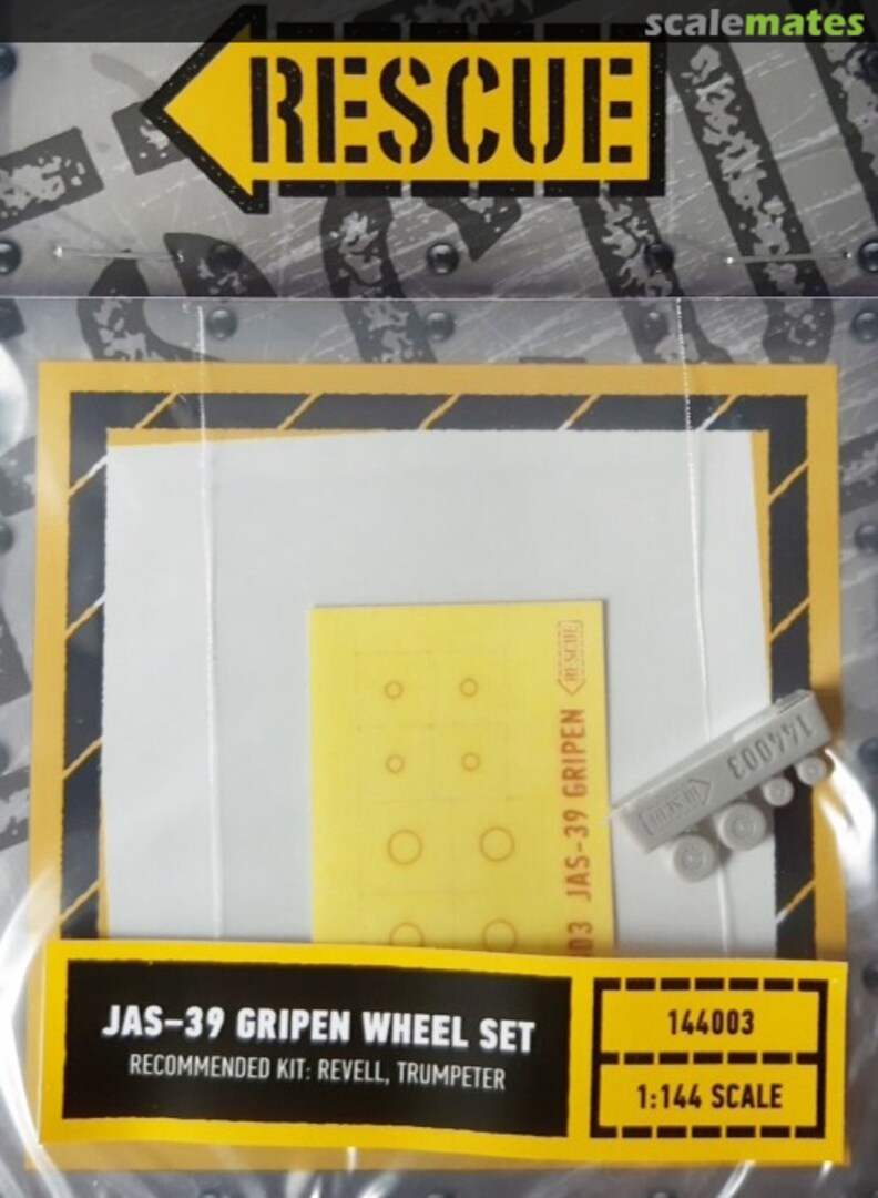 Boxart JAS-39 Gripen wheel set 144003 Rescue Models Boxart JAS-39 Gripen wheel set 144003 Rescue Models