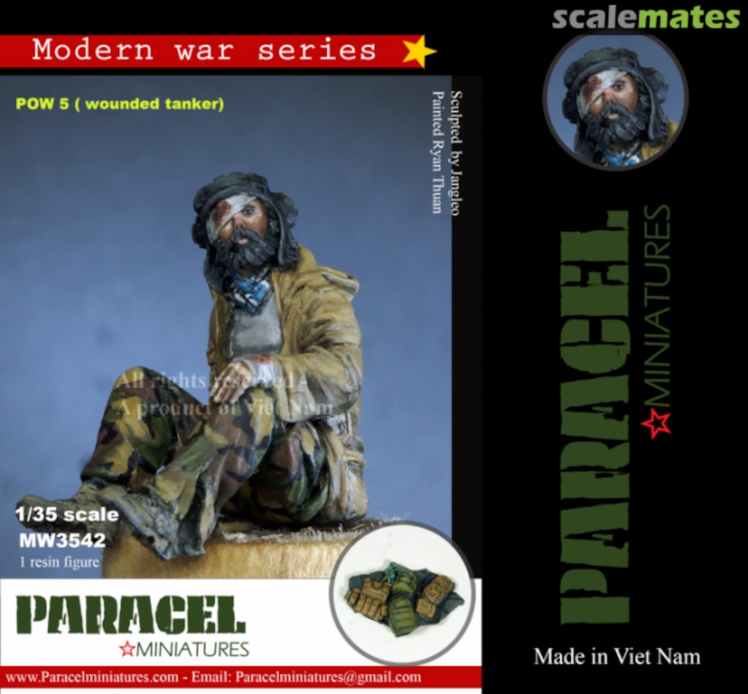 Boxart POW 5 (wounded tanker) MW3542 Paracel Miniatures Boxart POW 5 (wounded tanker) MW3542 Paracel Miniatures