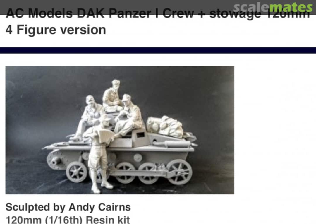 Boxart DAK Panzer I Crew + stowage ACM16023C AC Models