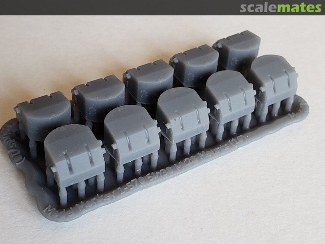 Boxart USS North Carolina BB-55 & USS Washington BB-56 5"/38 cal. Mk.28 Twin Mounts 570-5inMk28 Model Monkey