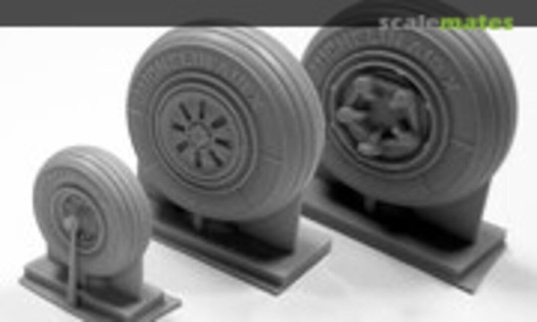 1:48 F-22 Raptor Wheel Set (True Details 48204) 48204