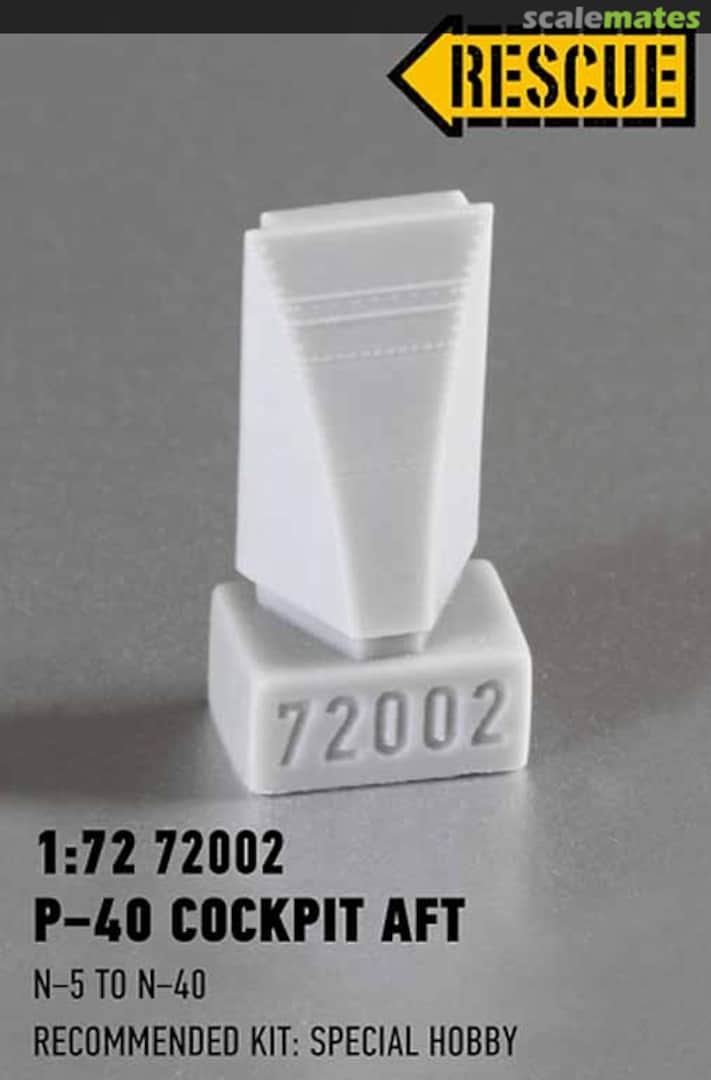 Boxart P-40 cockpit aft (N-5 to N-40) 72002 Rescue Models Boxart P-40 cockpit aft (N-5 to N-40) 72002 Rescue Models