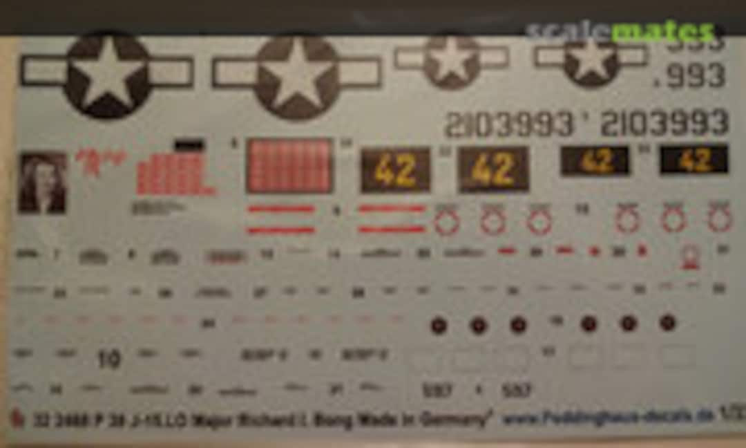 1:32 Major Richard I. Bong (Peddinghaus-Decals 32 2468) 32 2468