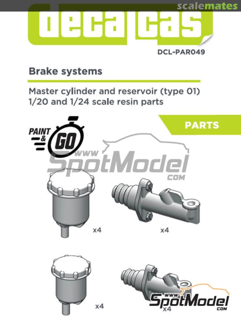 Boxart Brake system: Master cylinder and reservoir DCL-PAR049 Decalcas Boxart Brake system: Master cylinder and reservoir DCL-PAR049 Decalcas