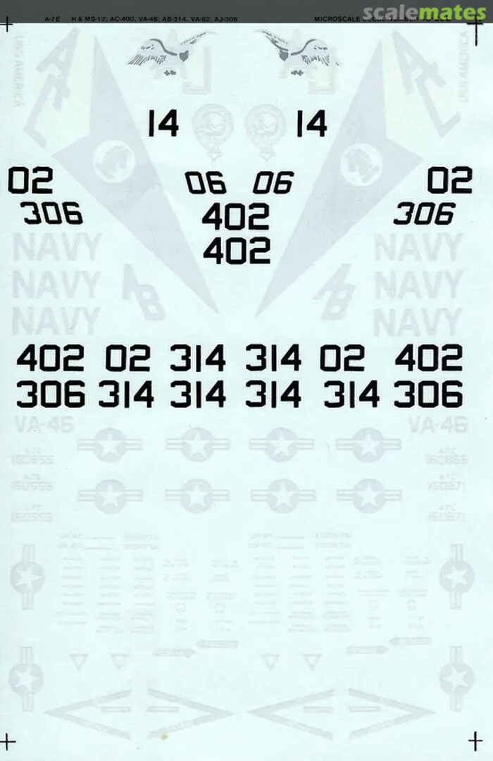 Boxart A-7E Low Visibility Markings 48-292 Microscale Boxart A-7E Low Visibility Markings 48-292 Microscale
