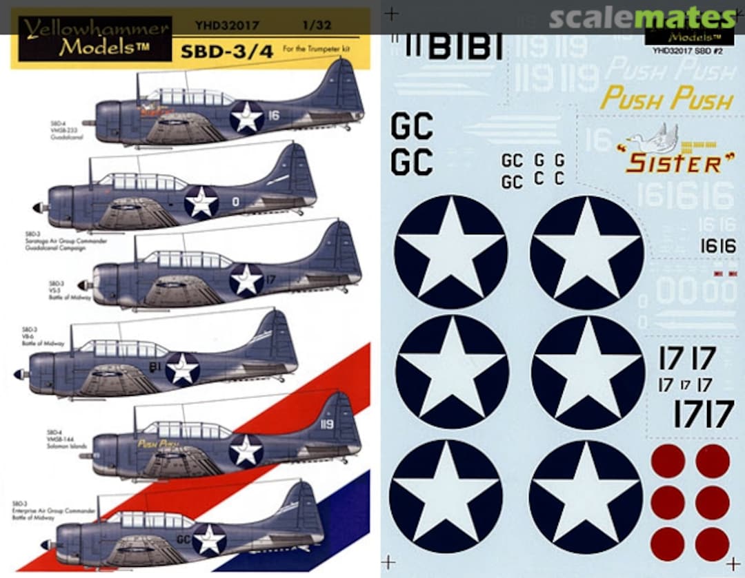 Boxart SBD-3/4 YHD32017 Yellowhammer Models Boxart SBD-3/4 YHD32017 Yellowhammer Models