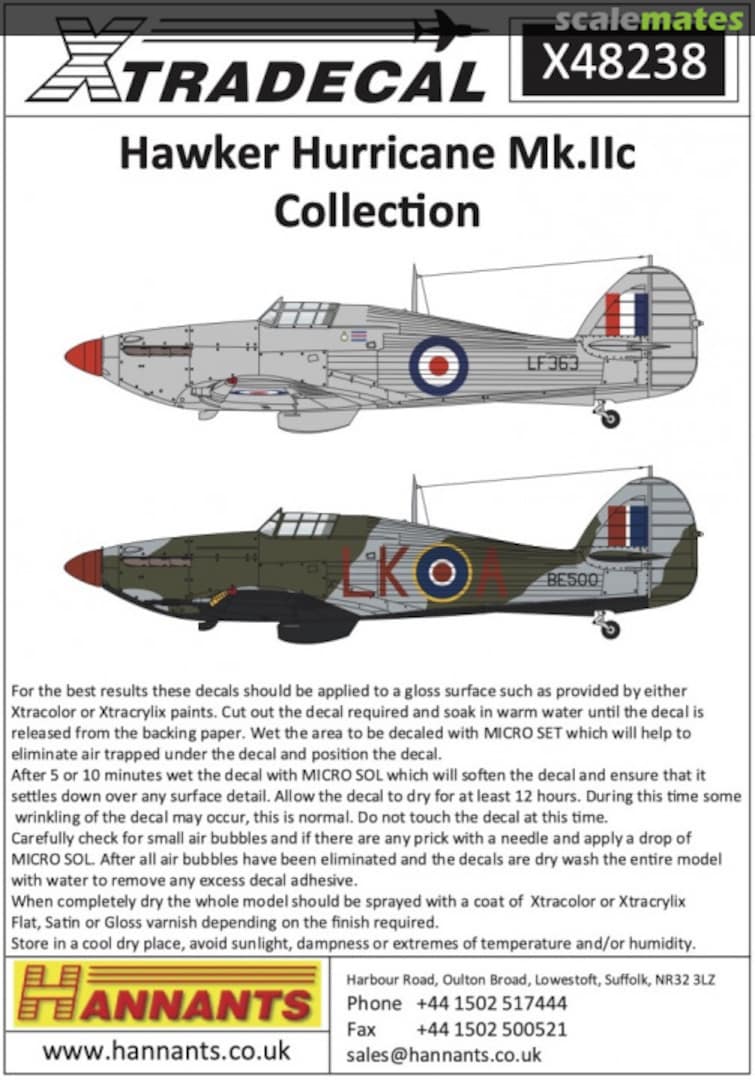 Boxart Hawker Hurricane Mk.IIc Collection X48238 Xtradecal Boxart Hawker Hurricane Mk.IIc Collection X48238 Xtradecal
