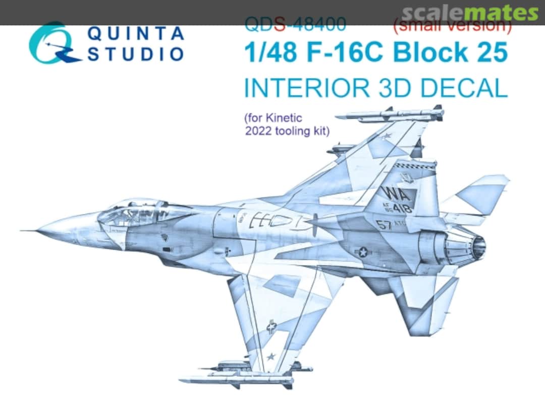 Boxart F-16C Block 25 Fighting Falcon interior 3D decal (small version) QDS-48400 Quinta Studio Boxart F-16C Block 25 Fighting Falcon interior 3D decal (small version) QDS-48400 Quinta Studio