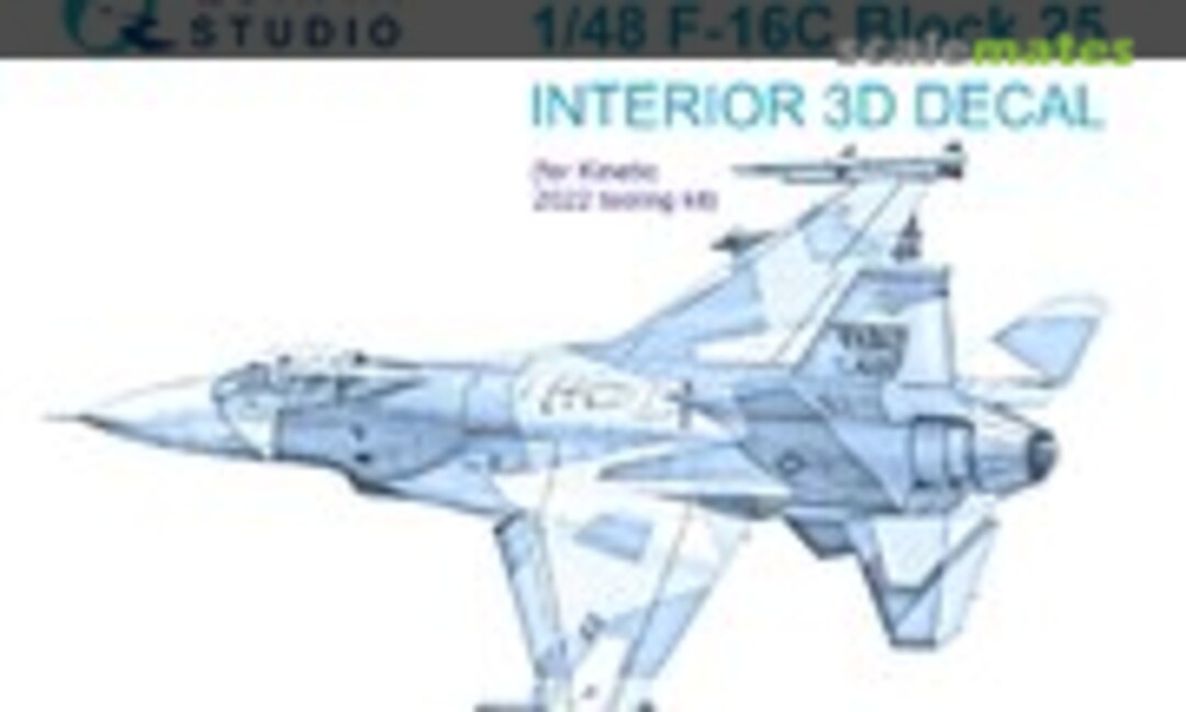 1:48 F-16C Block 25 Fighting Falcon interior 3D decal (small version) (Quinta Studio QDS-48400) QDS-48400