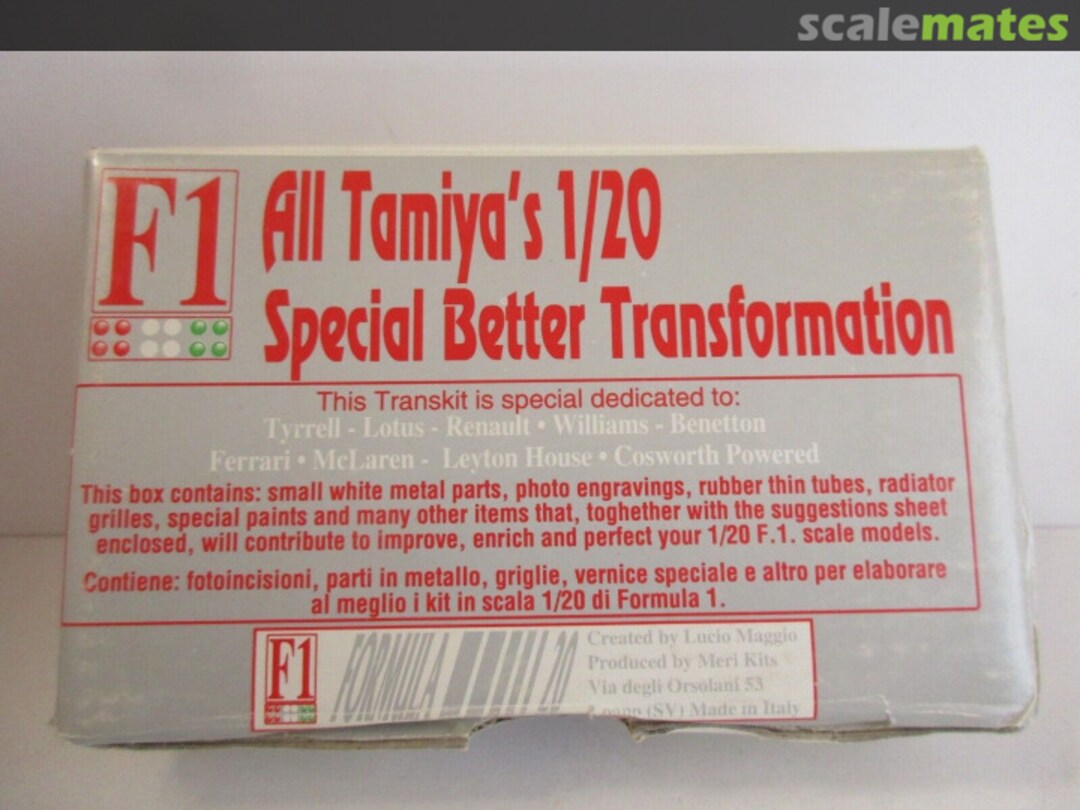 Boxart All Tamiya's 1/20 Special Better Transformation TRS 2001 F1 Formula 1/20 Boxart All Tamiya's 1/20 Special Better Transformation TRS 2001 F1 Formula 1/20