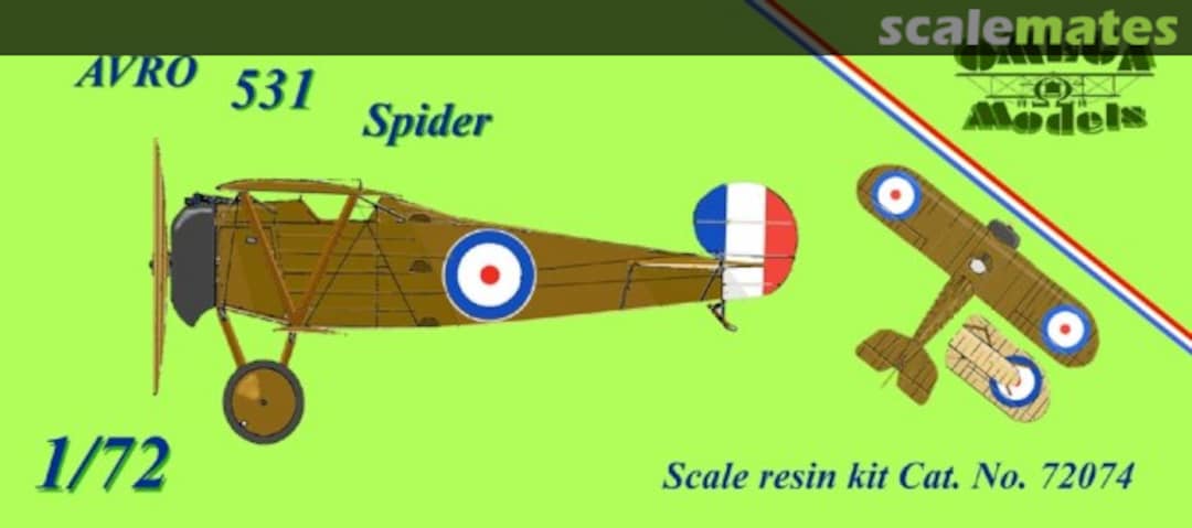 Boxart Avro 531 Spider 72074 Omega Models Boxart Avro 531 Spider 72074 Omega Models