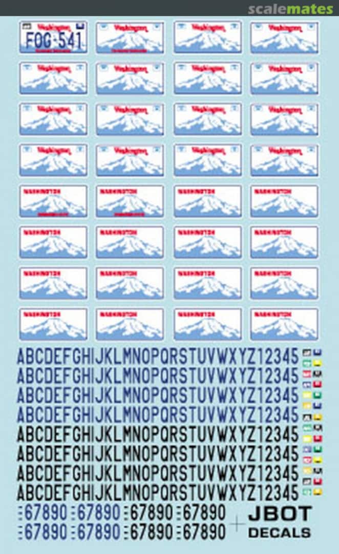 Boxart License Plates - Washington 000-077-024 JBOT Decals Boxart License Plates - Washington 000-077-024 JBOT Decals