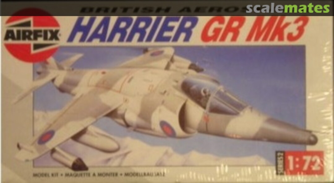 Boxart British Aerospace Harrier GR Mk3 02072 Airfix Boxart British Aerospace Harrier GR Mk3 02072 Airfix