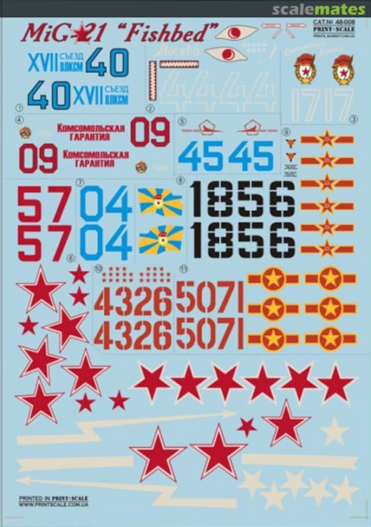 Boxart MiG-21 Fishbed 48-008 Print Scale Boxart MiG-21 Fishbed 48-008 Print Scale