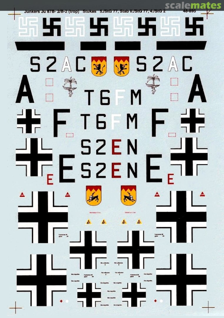 Boxart Junkers Ju 87 B-1/2, B-2 (trop) Stukas 48-895 SuperScale International Boxart Junkers Ju 87 B-1/2, B-2 (trop) Stukas 48-895 SuperScale International
