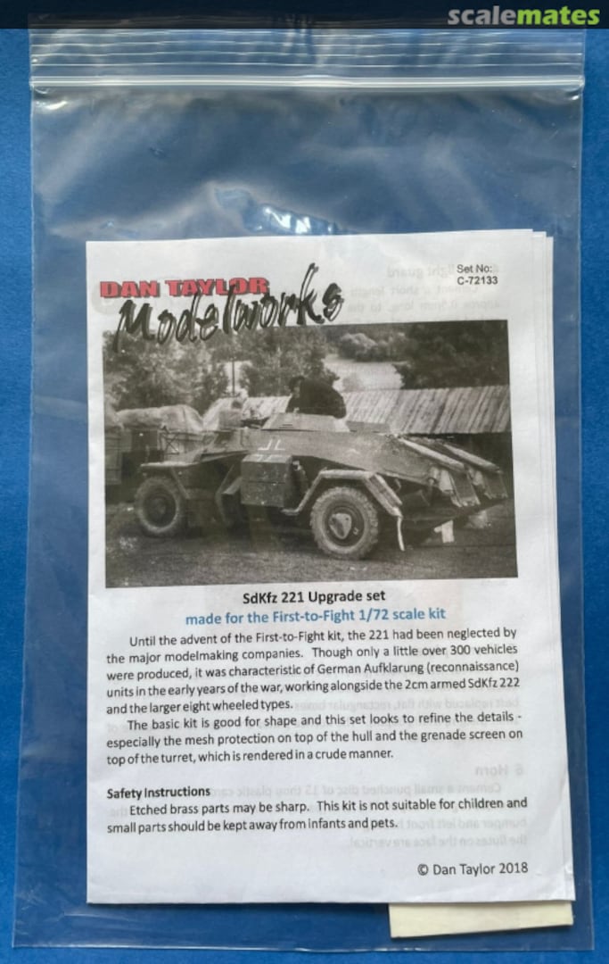 Boxart Sd.Kfz. 221 Detail Set C-72133 Dan Taylor Modelworks Boxart Sd.Kfz. 221 Detail Set C-72133 Dan Taylor Modelworks