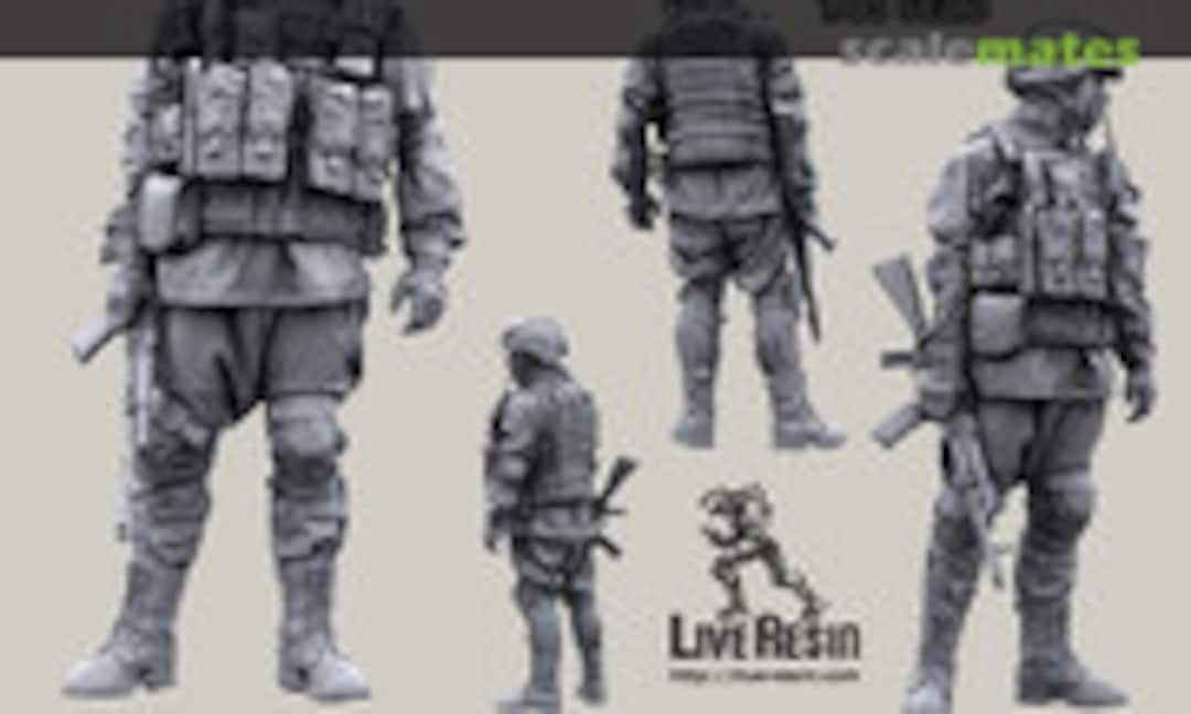 1:35 Army soldier in modern infantry combat gear system, set 1. (Live Resin LRM-35039) LRM-35039