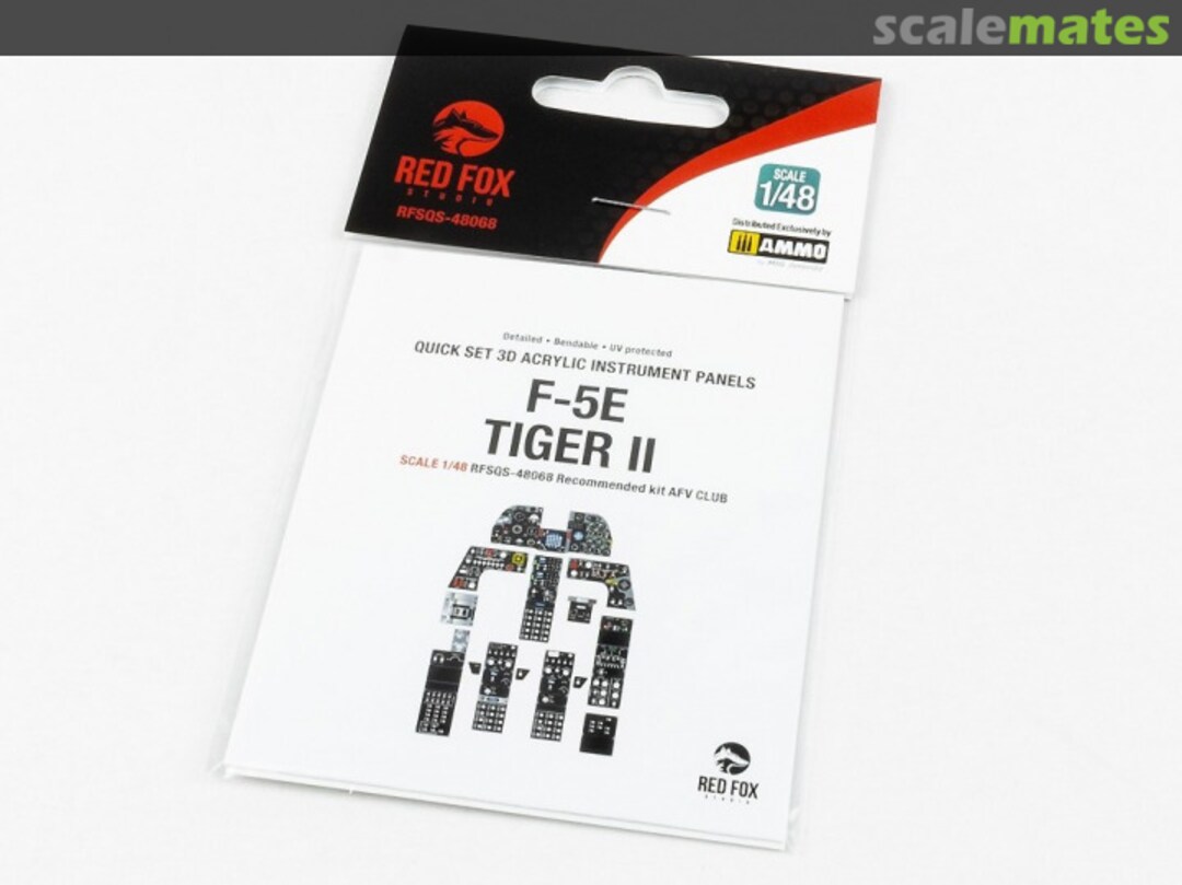 Boxart F-5E Tiger II quick set 3D acrylic instrument panel RFSQS-48068 Red Fox Studio Boxart F-5E Tiger II quick set 3D acrylic instrument panel RFSQS-48068 Red Fox Studio