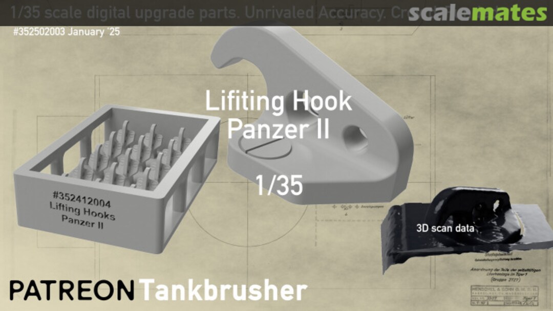 Boxart Lifting hook for Panzer II 352501003 Tankbrusher Scale Modeling Boxart Lifting hook for Panzer II 352501003 Tankbrusher Scale Modeling