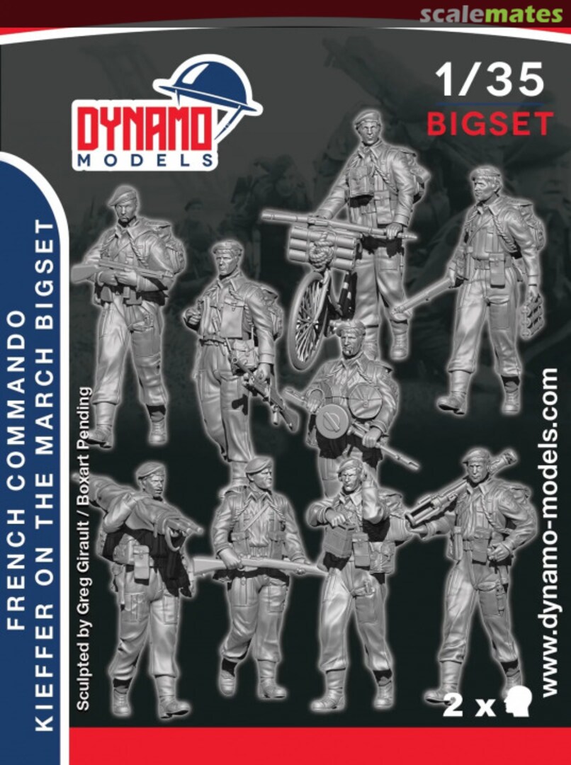 Boxart French Commando Kieffer Marching Big Set BIGSET1 Dynamo Models