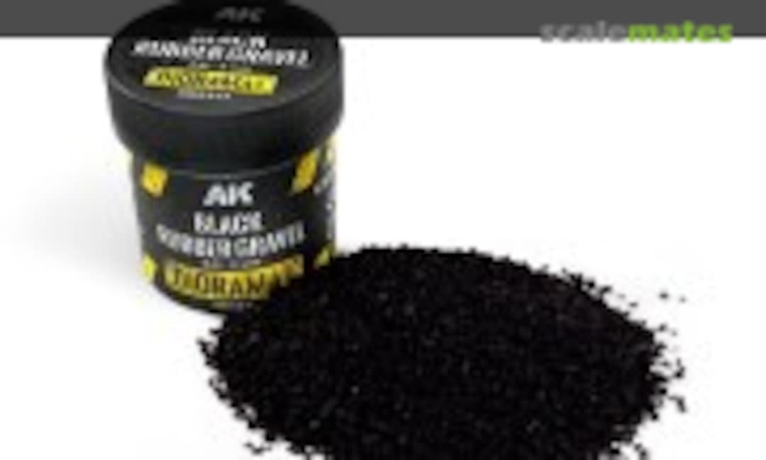 No Black Rubber Gravel 0.8-2mm (AK Interactive AK8311) AK8311