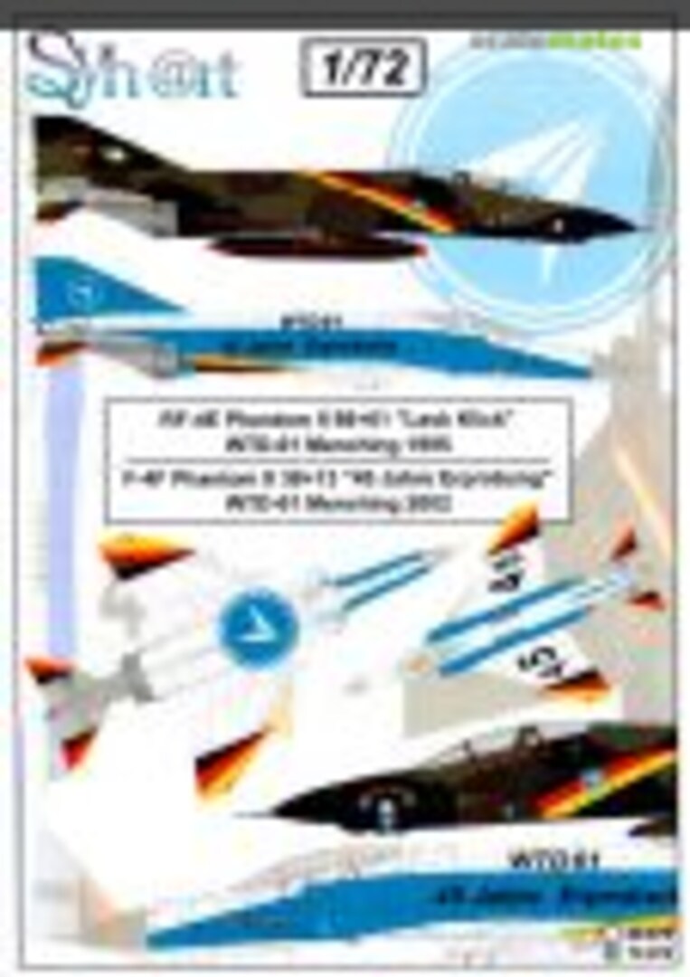 Boxart F-4F Phantom II & RF-4E Phantom II Sonderanstriche WTD 61 72-076 Syhart Boxart F-4F Phantom II & RF-4E Phantom II Sonderanstriche WTD 61 72-076 Syhart