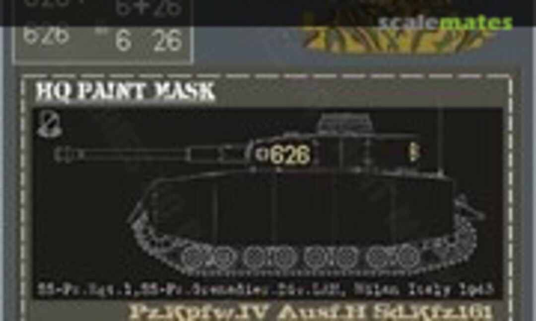 1:16 Pz.Kpfw.IV Ausf.H SS-Pz.Rgt.1 SS-Pz.Grenadier Div. LAH Milan Italy 1943 Paint Mask (HQ-Masks PIV 023) PIV 023