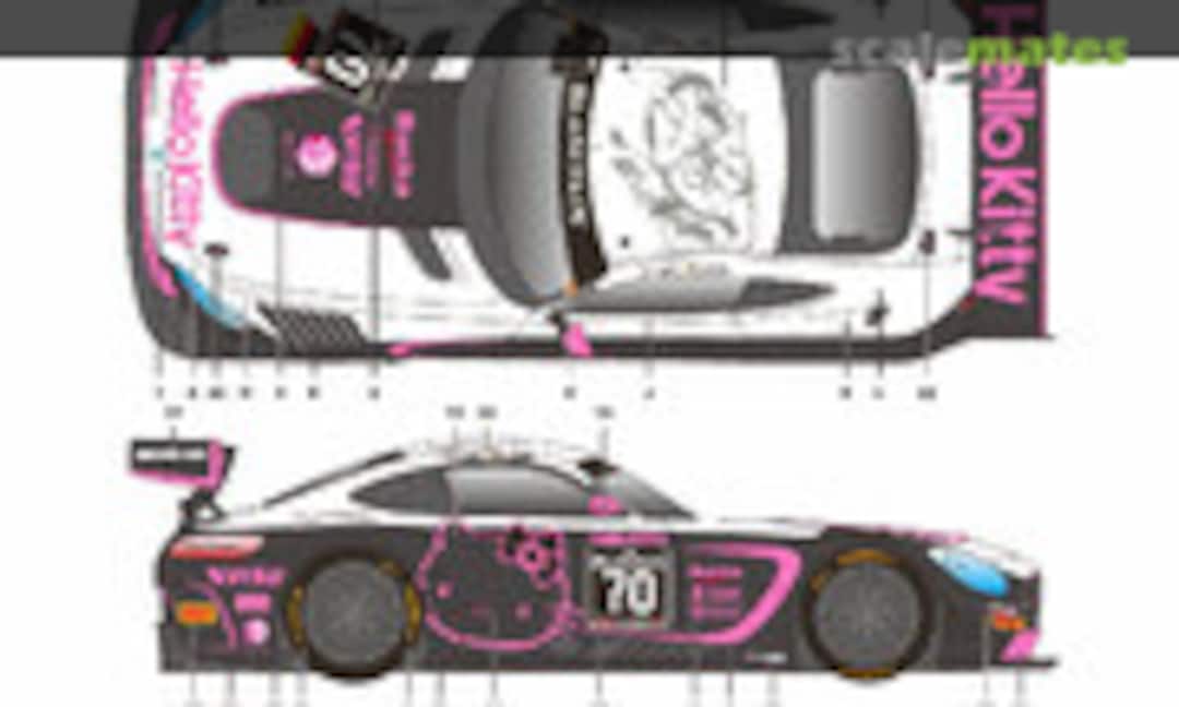 1:24 Mercedes AMG GT Blancpain GT '17 "Hello Kitty" (SK Decals SK-24078)