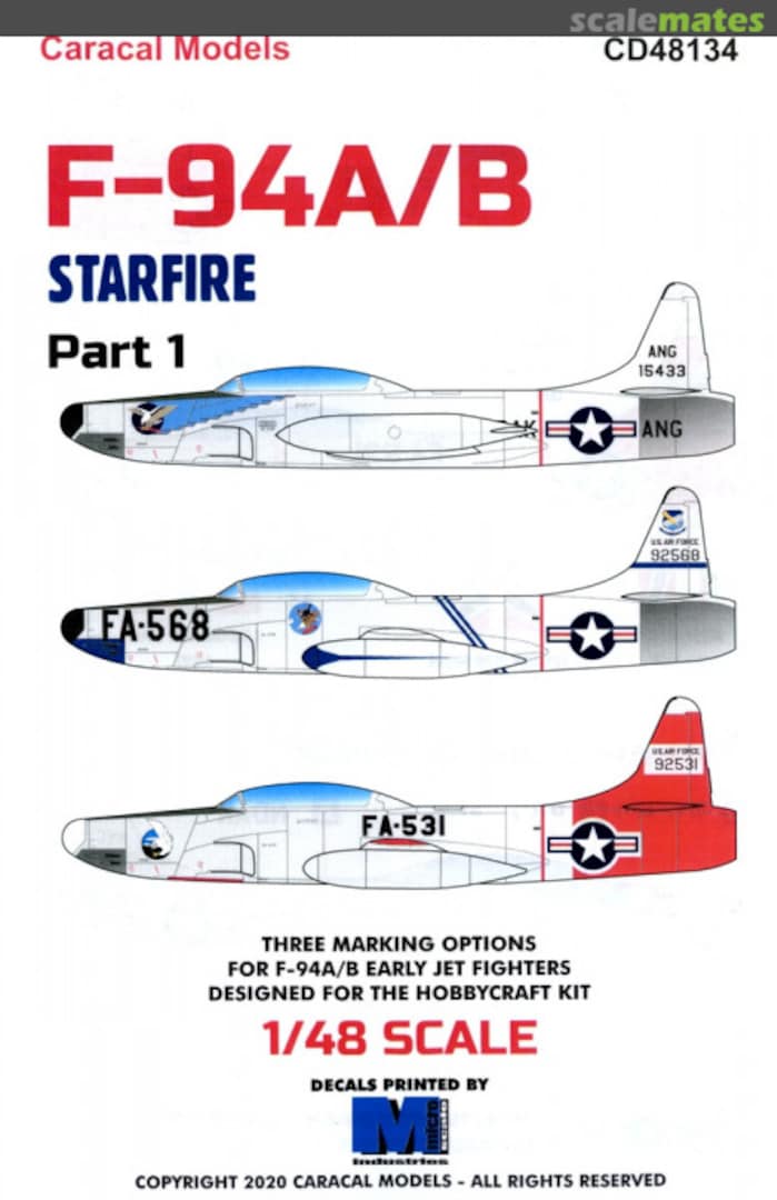 Boxart F-94A/B Starfire CD48134 Caracal Models Boxart F-94A/B Starfire CD48134 Caracal Models