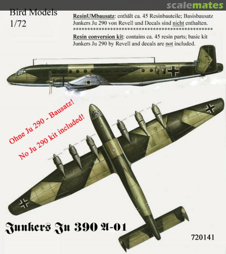 Boxart Junkers JU 390 V-01 720141 Bird Models