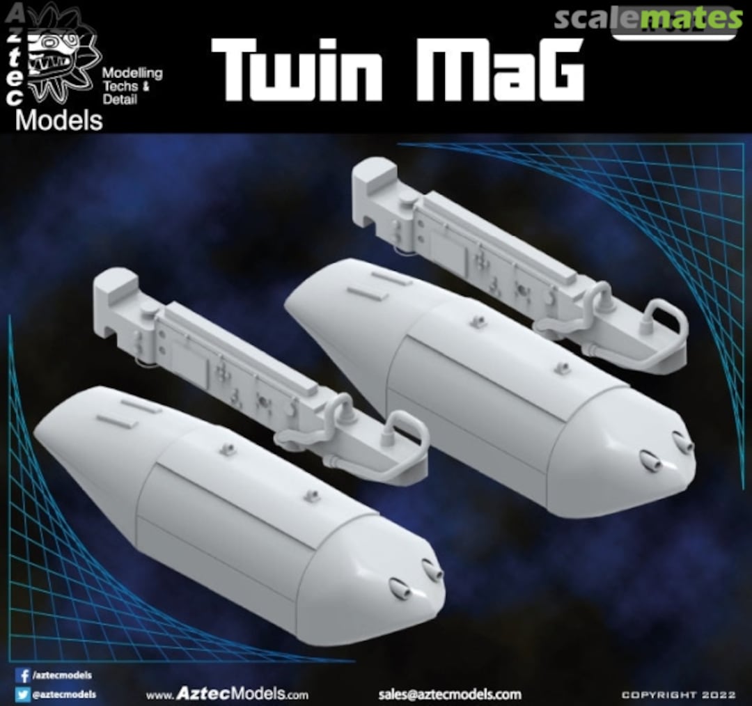 Boxart Twin Cannon Machine Gun set R48-002 Aztec Models