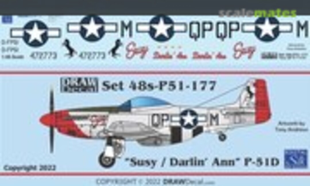 1:48 “Susy / Darlin’ Ann” P-51D (Draw Decal 48-P51-177) 48-P51-177