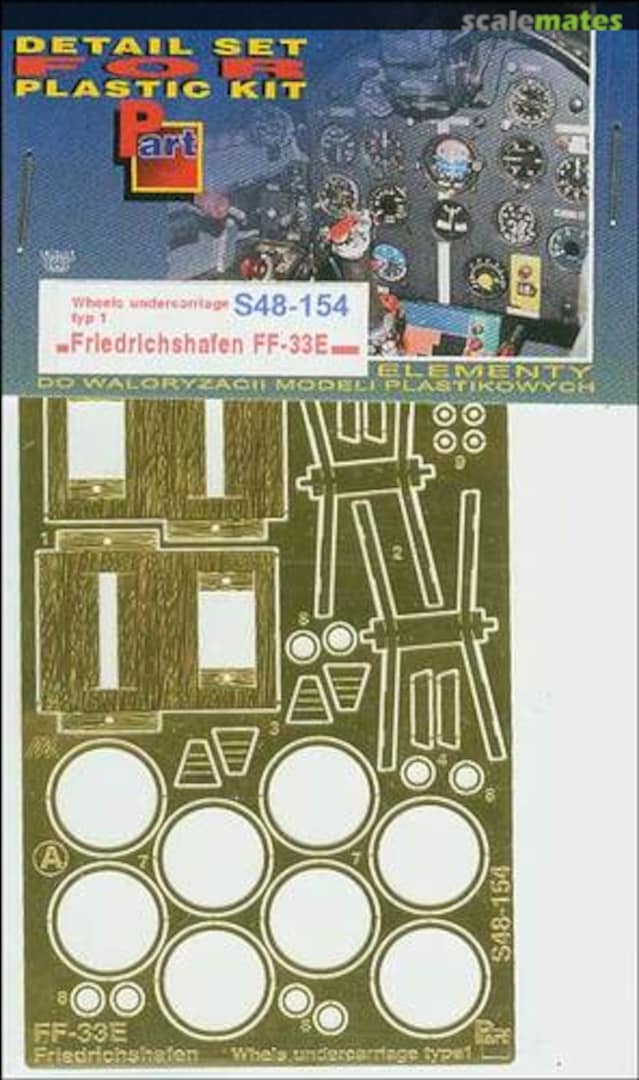 Boxart Friedrichshafen FF-33E wheels type 1 S48-154 Part Boxart Friedrichshafen FF-33E wheels type 1 S48-154 Part